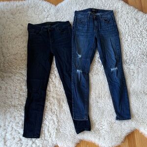 Liverpool Dark and Distressed Prosperity Blue Skinny Jeans Size 28